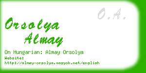 orsolya almay business card